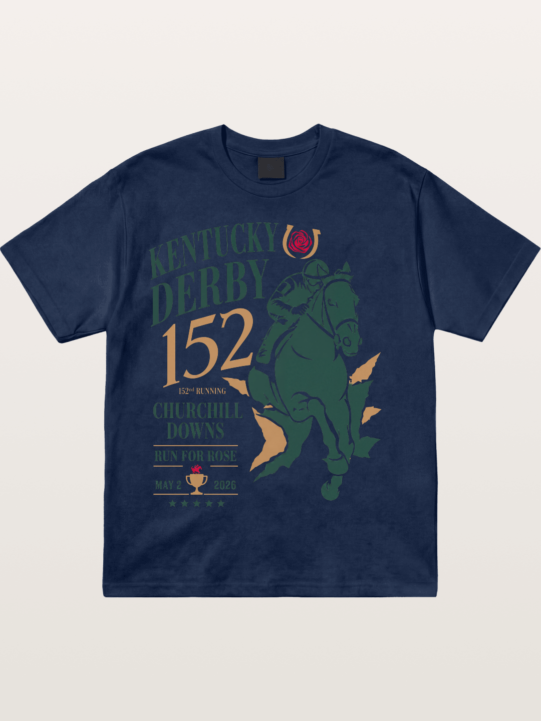 Churchill Downs Derby Silhouette Art Cotton T-shirt