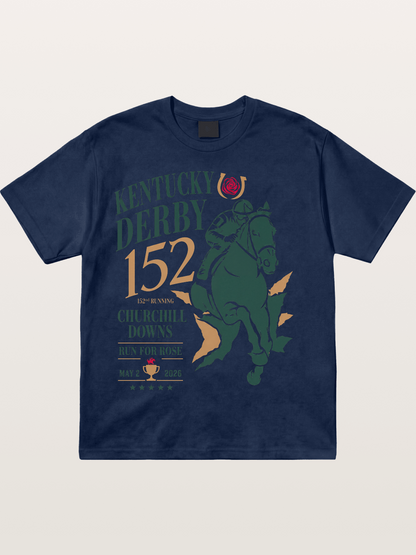 Churchill Downs Derby Silhouette Art Cotton T-shirt