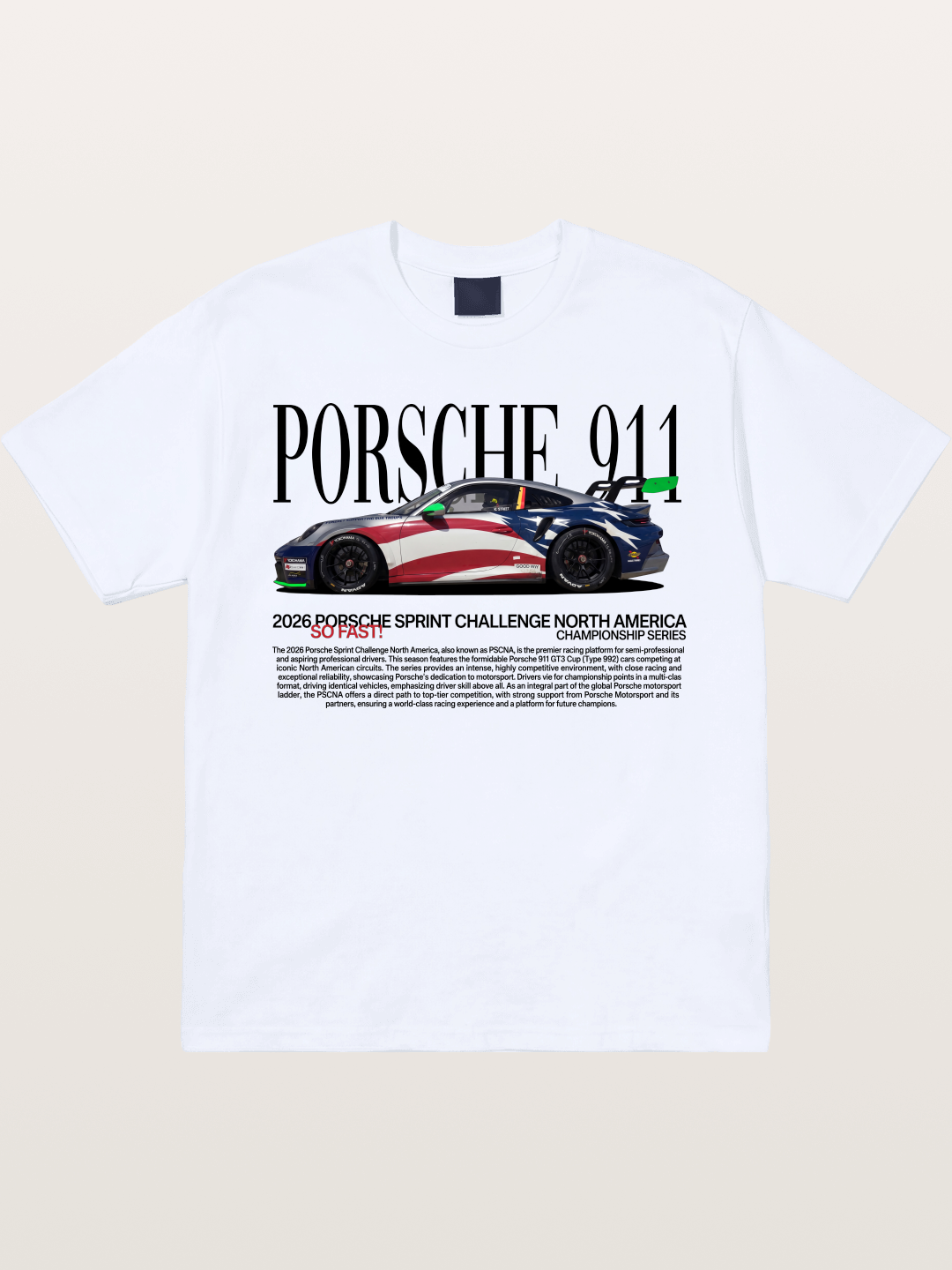 Porsche 911 Sprint Challenge Livery Gildan T-shirt