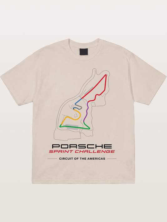 Americas Circuit Colorful Track Map Cotton T-shirt