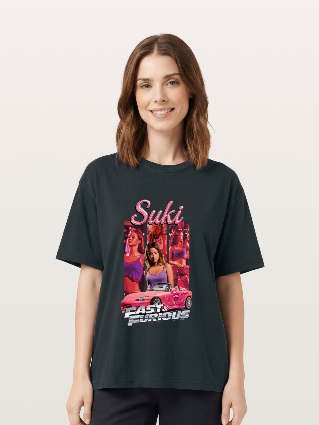 Fast & Furious Pink Crew Gildan T-shirt