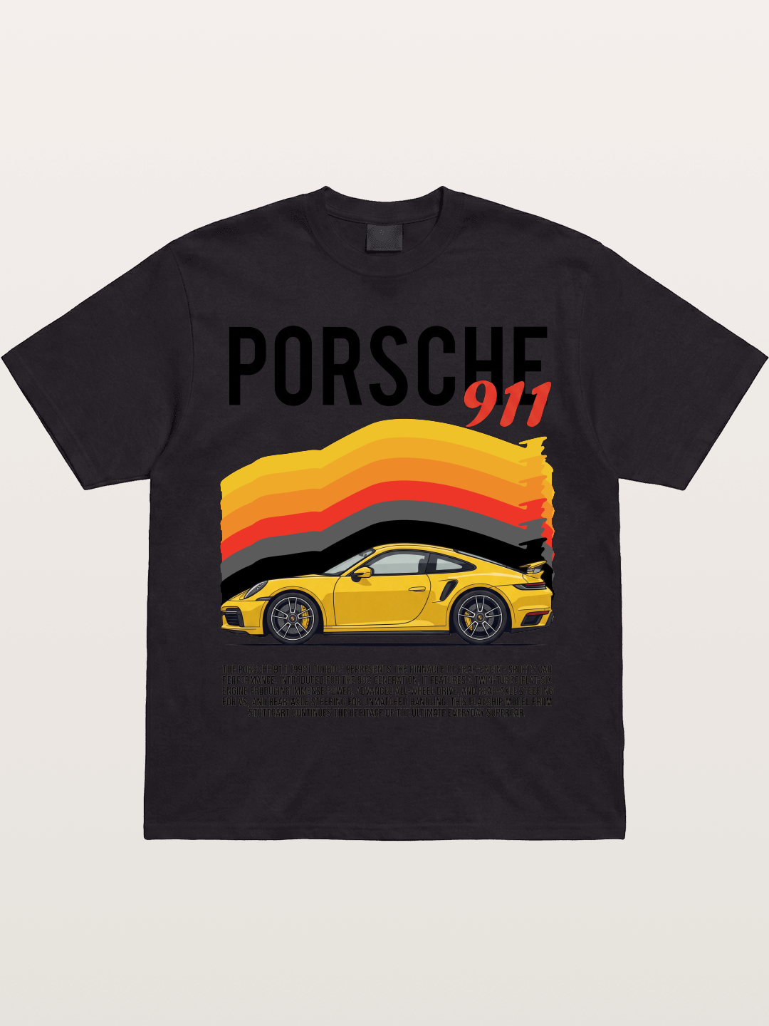 Yellow 911 Supercar Gildan T-shirt