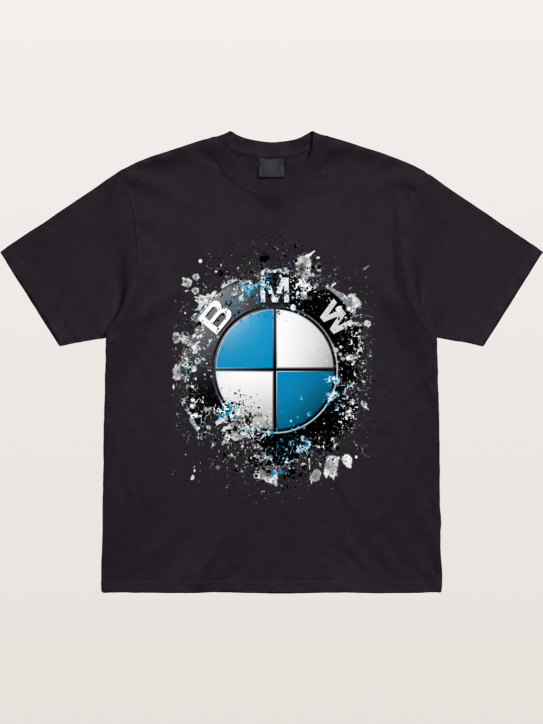 BMW Splash Paint Round Logo Gildan T-shirt