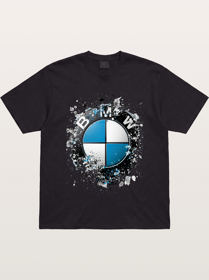 BMW Splash Paint Round Logo Gildan T-shirt