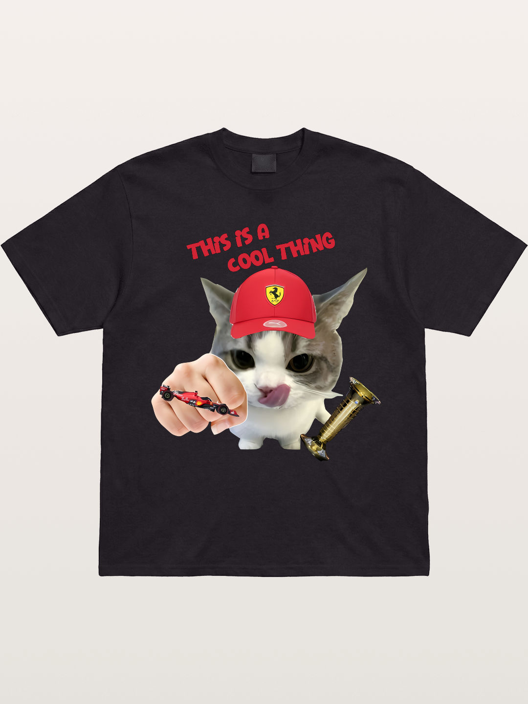 Ferrari Cat F1 Meme Gildan T-shirt