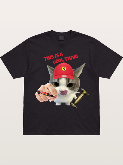 Ferrari Cat F1 Meme Gildan T-shirt