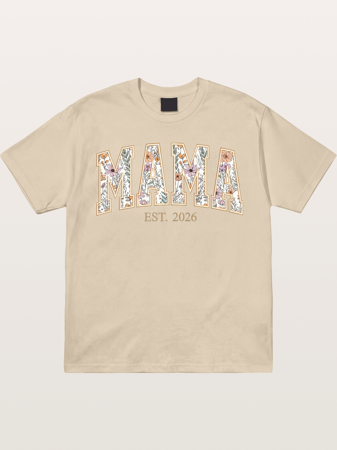 Floral Mama Est 2026 Design Gildan T-shirt