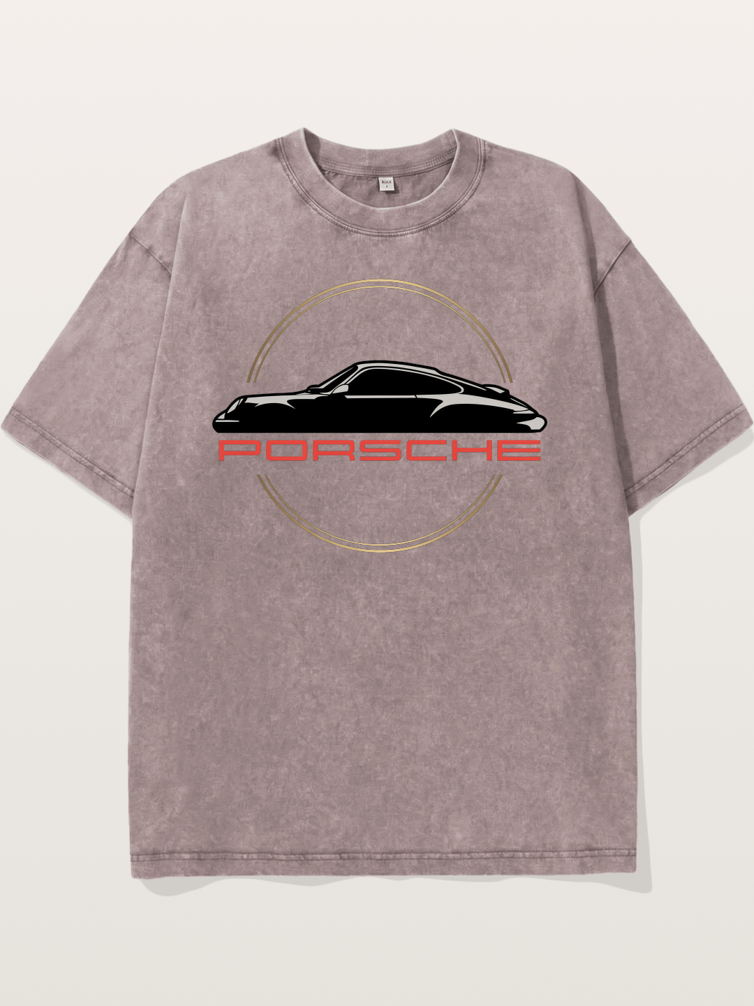 Porsche Silhouette Logo Art Washed T-shirt