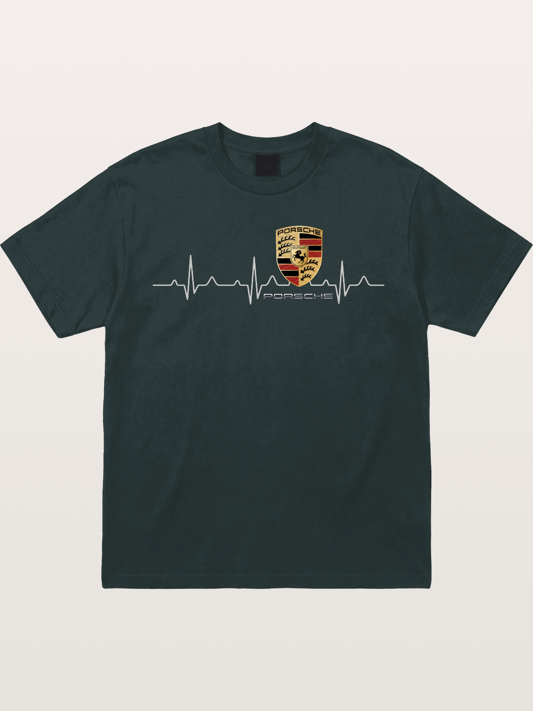 Porsche Heartbeat ECG Line Design Gildan T-shirt