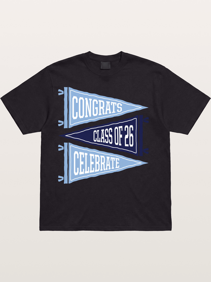 lass Of 26 Graduation Pennant Set Cotton T-shirt