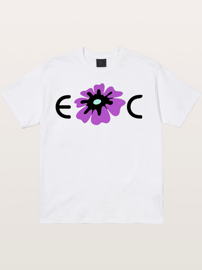 Purple EDC Daisy Silhouette Cotton T-shirt