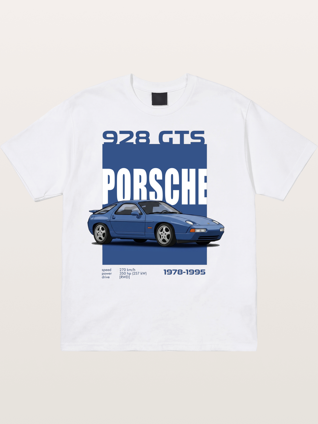 Porsche 928 GTS Blue Classic Cotton T-shirt