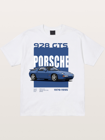 Porsche 928 GTS Blue Classic Cotton T-shirt