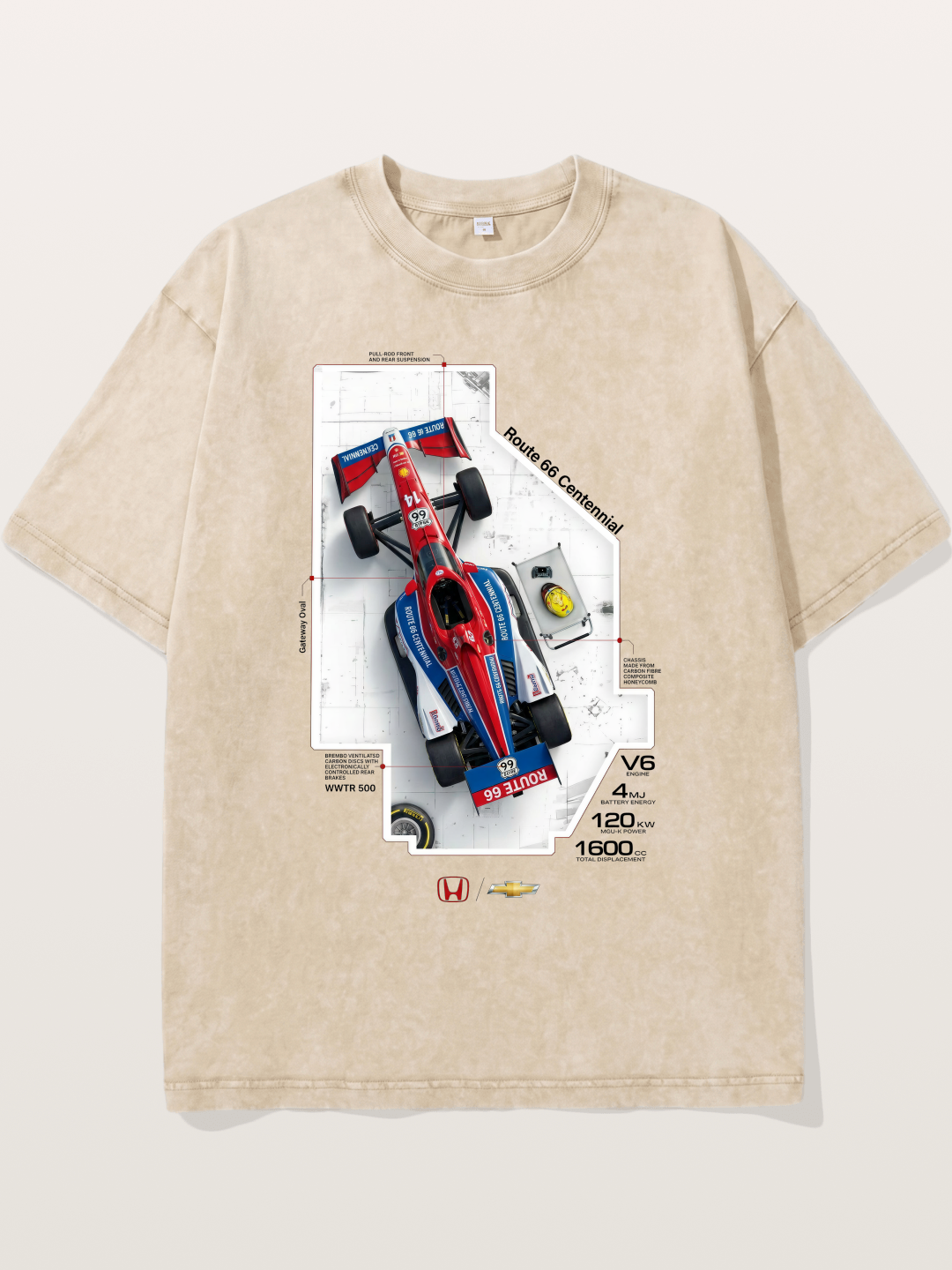 Blueprint Route66 IndyCar Card Washed T-shirt