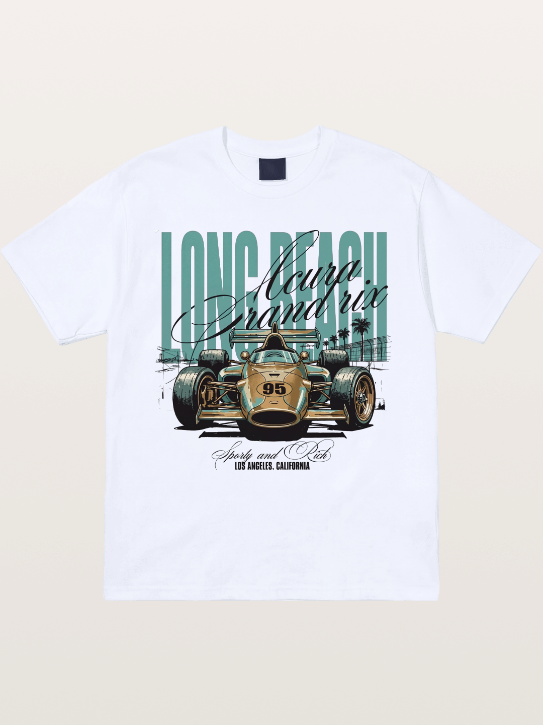 Vintage Long Beach Open Wheel Car Gildan T-shirt