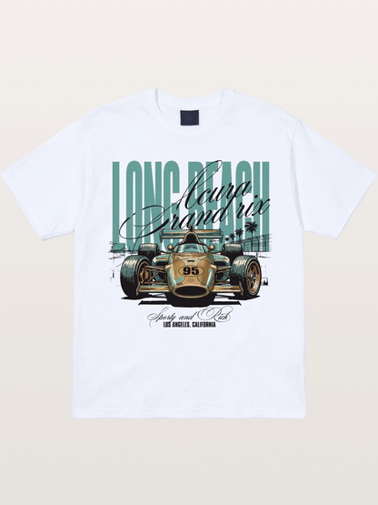 Vintage Long Beach Open Wheel Car Gildan T-shirt