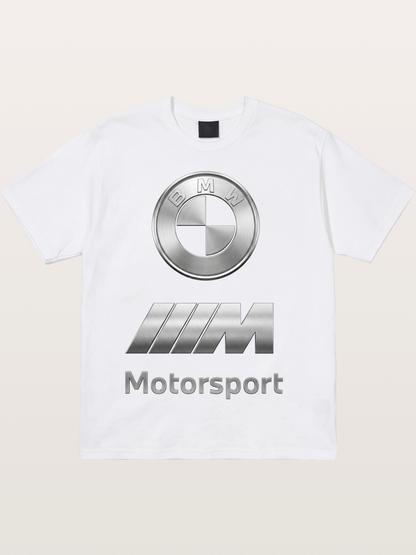 BMW Motorsport Metal Logo Art Cotton T-shirt