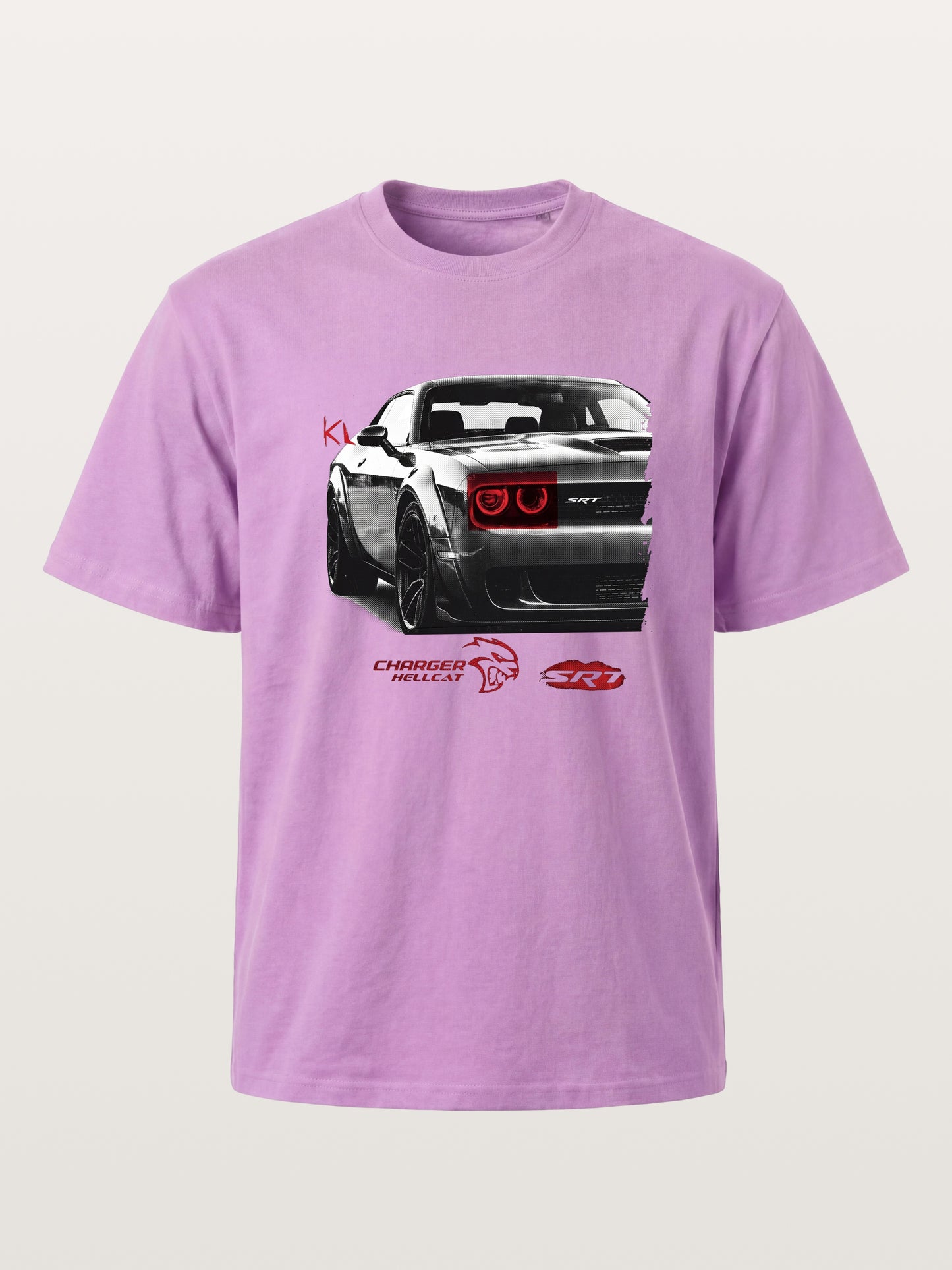 Red Taillight Hellcat Grunge Print Gildan T-shirt