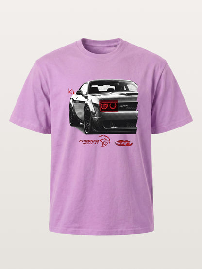 Red Taillight Hellcat Grunge Print Gildan T-shirt