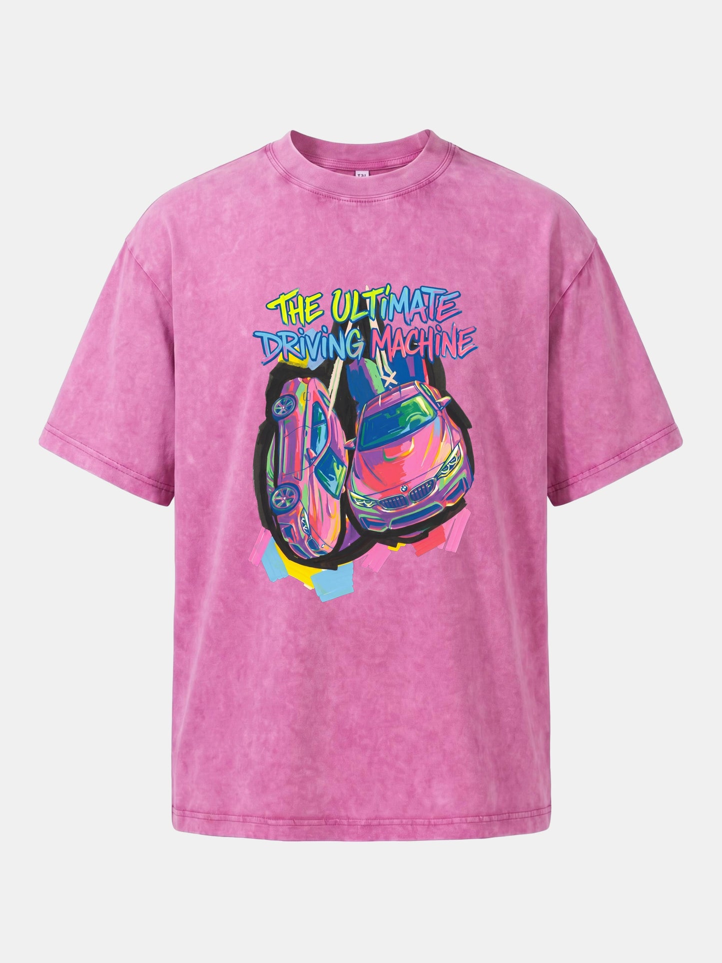 Graffiti BMW Driving Machine Washed T-shirt