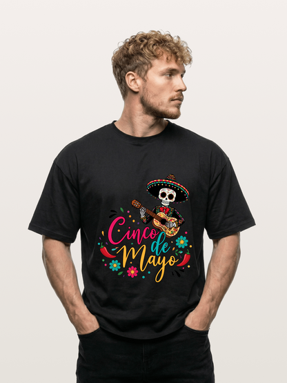 Cinco De Mayo Sugar Skull Graphic Gildan T-shirt
