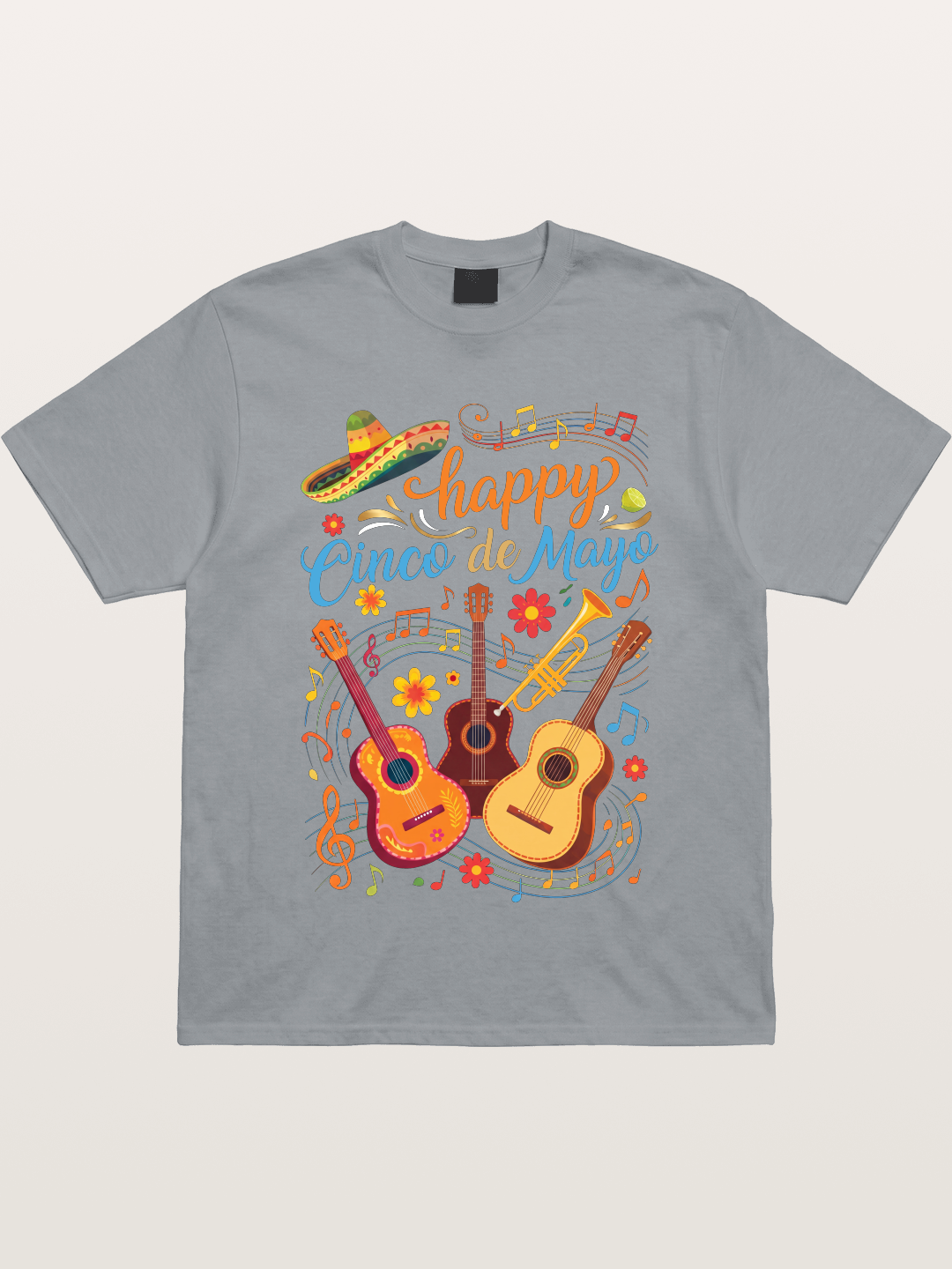 Mexican Guitar Trumpet Notes Gildan T-shirt