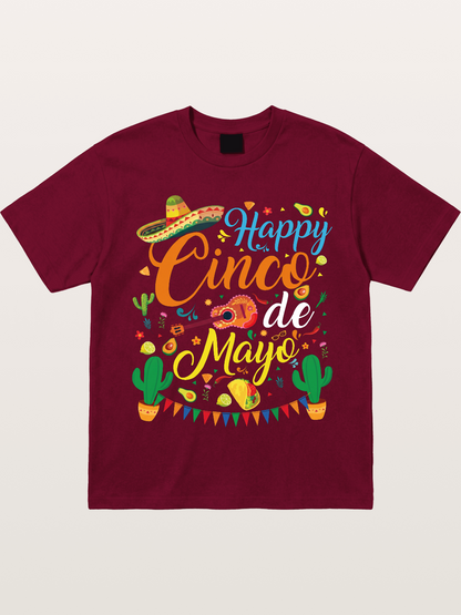 Cinco de Mayo Colorful Festival Design Gildan T-shirt