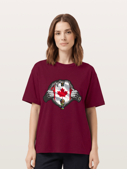 Canada Flag World Cup Poster Gildan T-shirt