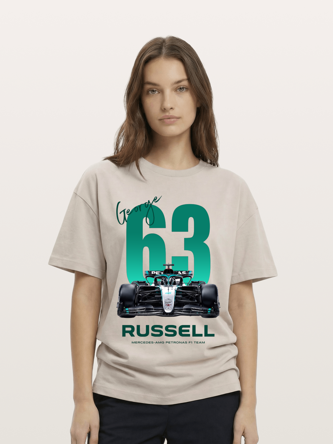 George Russell Mercedes F1 63 Cotton T-shirt
