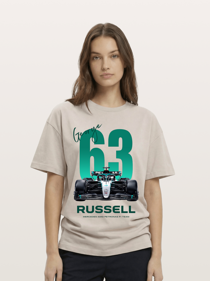 George Russell Mercedes F1 63 Cotton T-shirt