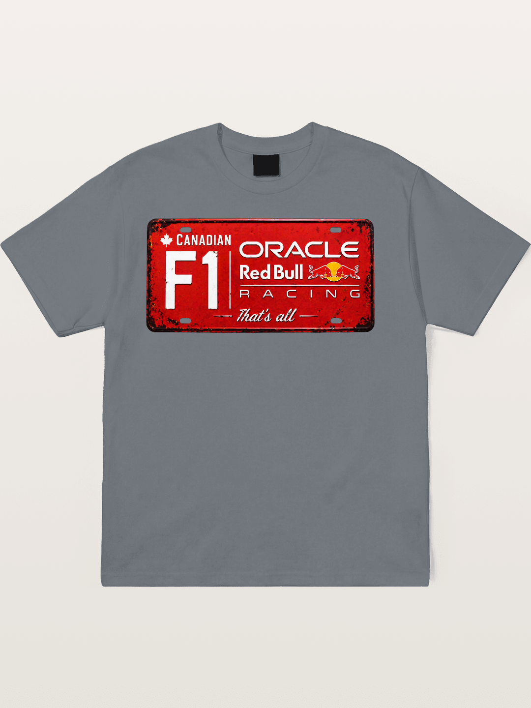 Red Bull F1 Vintage License Plate Cotton T-shirt