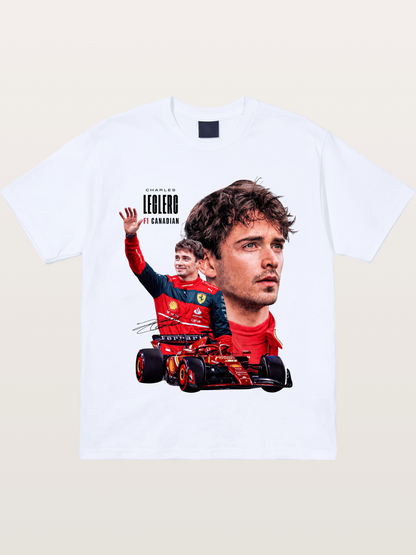 Leclerc Ferrari F1 Collage Art Gildan T-shirt