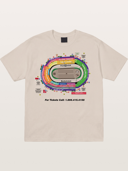 NASCAR Track Seating Map Art Print Cotton T-shirt