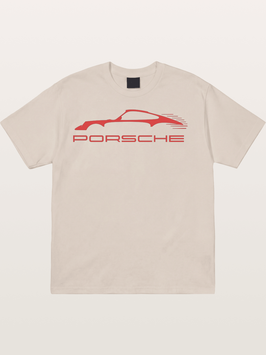 Red Porsche Silhouette Art Cotton T-shirt