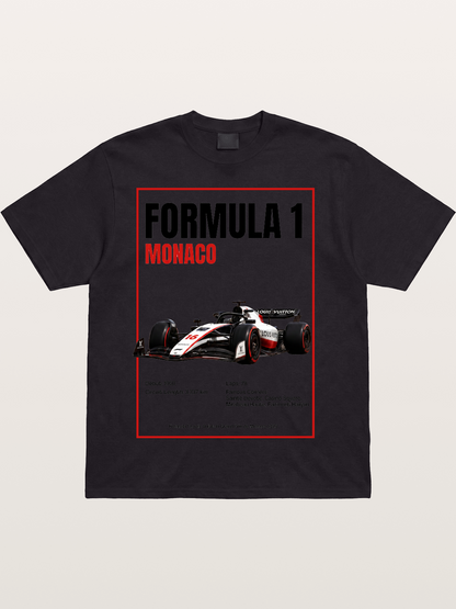 F1 Monaco LV Racing Car Poster Cotton T-shirt