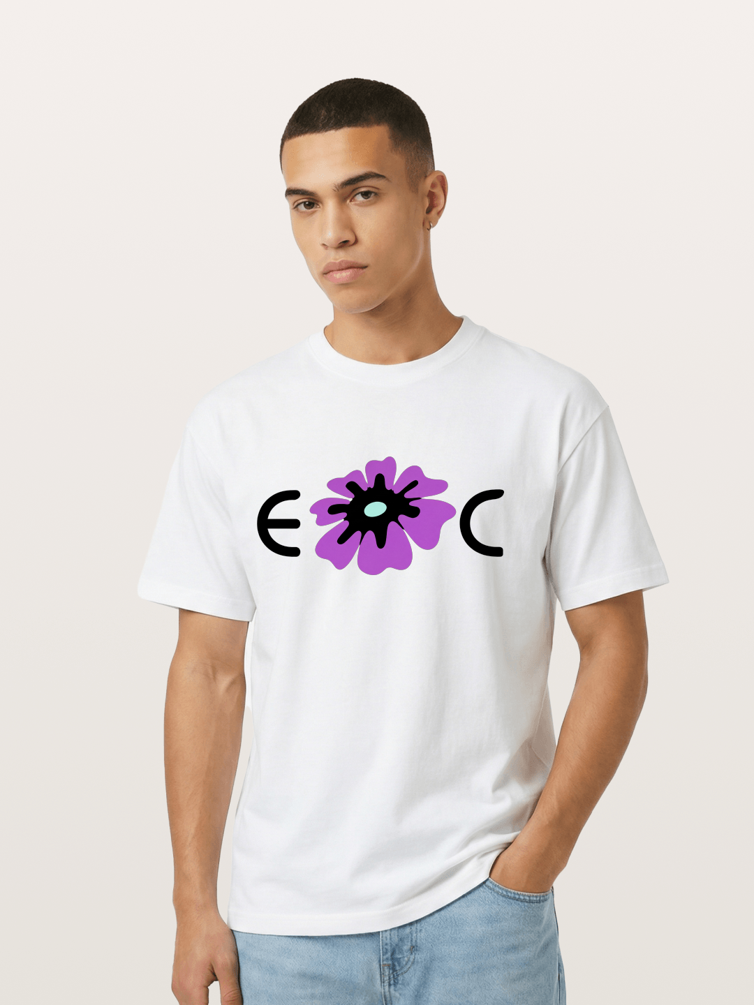 Purple EDC Daisy Silhouette Gildan T-shirt