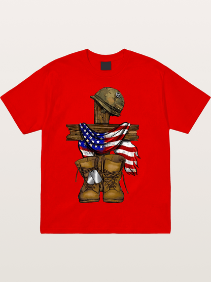 Military Cross Memorial Tribute Design Cotton T-shirt