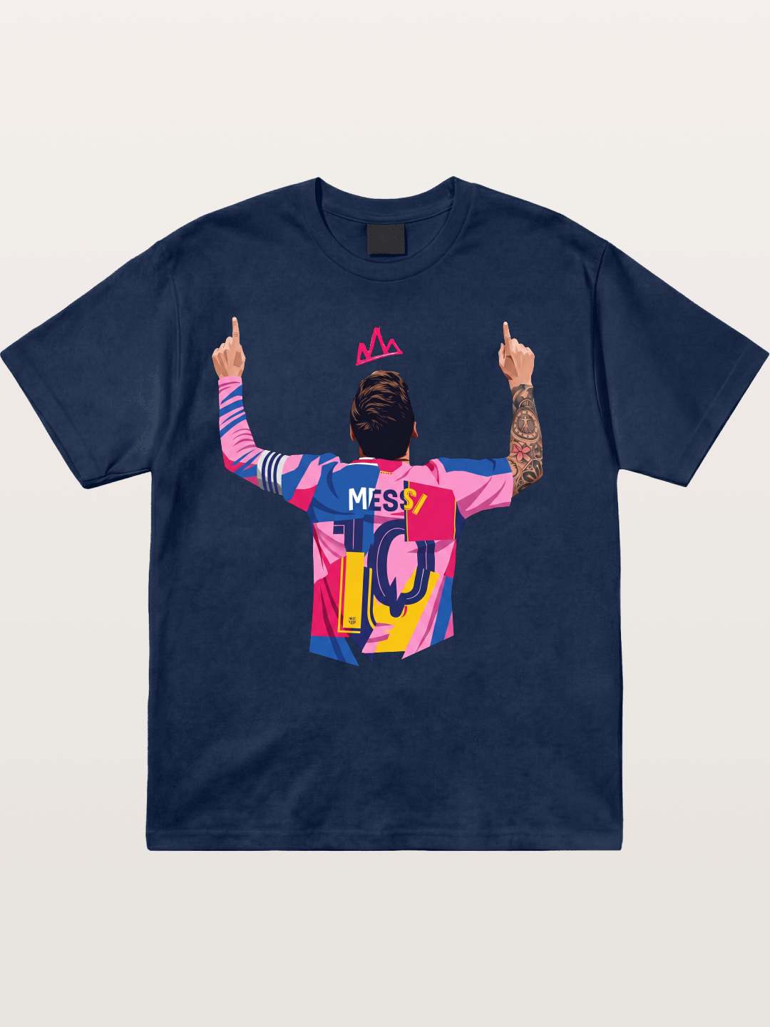 Messi No.10 Celebration Pose Cotton T-shirt