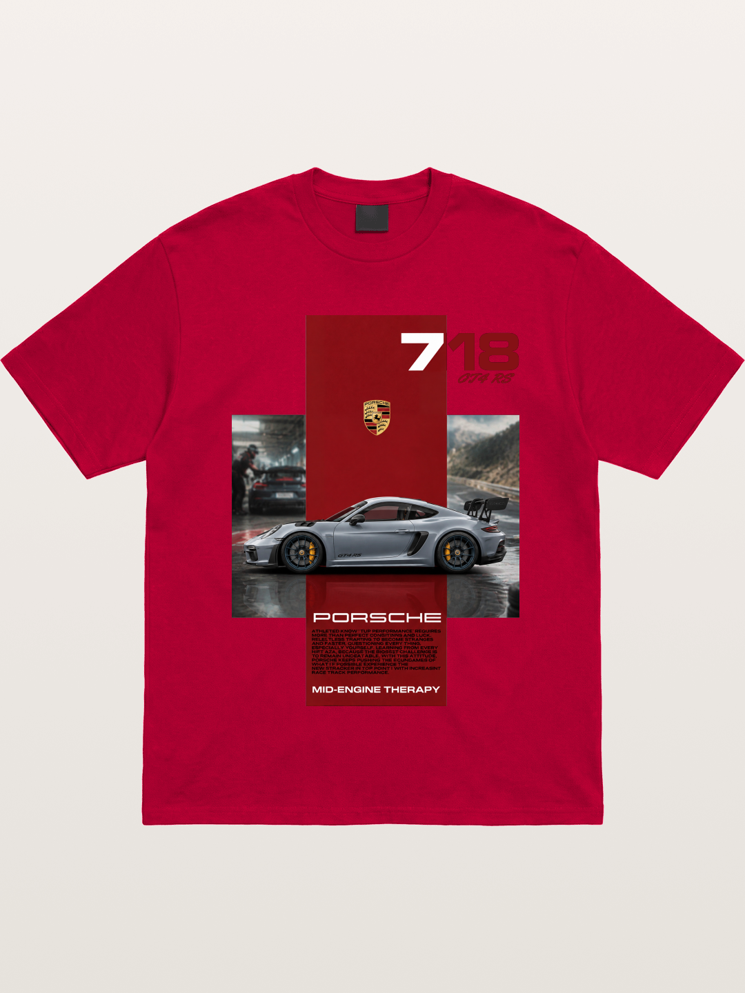 Porsche 718 GT4 RS Mid-Engine Therapy Gildan T-shirt