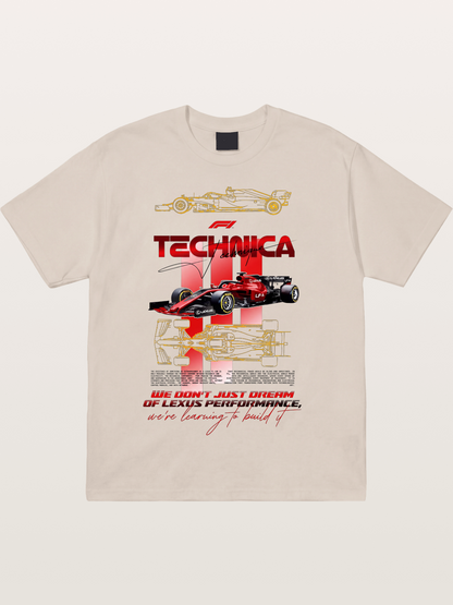 Red F1 Lexus Tech Racing Card Cotton T-shirt