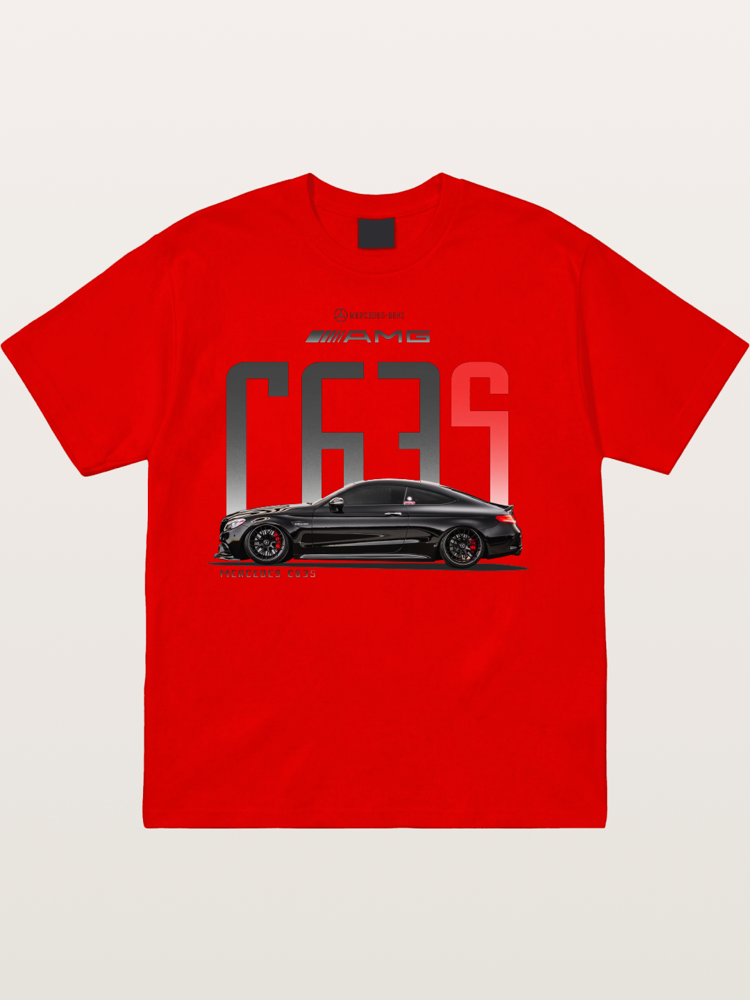 C63S AMG Black Mercedes Sports Car Cotton T-shirt