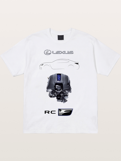 RC F Engine Outline Poster Cotton T-shirt