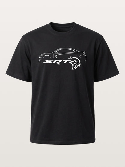 SRT Hellcat Side Silhouette Art Cotton T-shirt