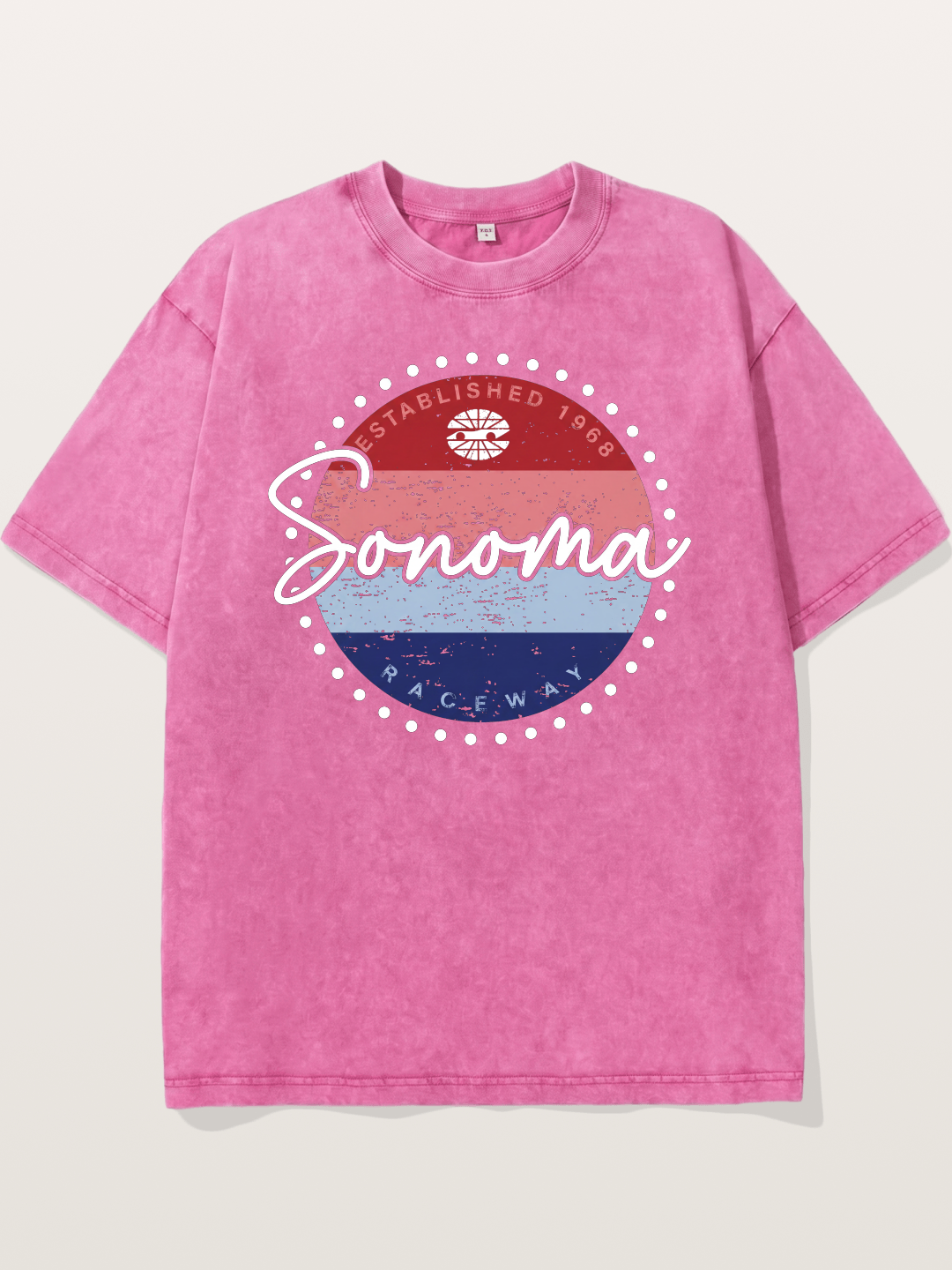 Sonoma Raceway Retro Circular Logo Washed T-shirt