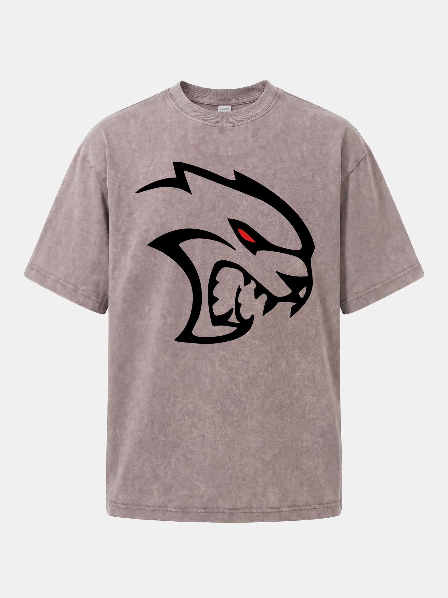 Hellcat Devil Face Silhouette Washed T-shirt