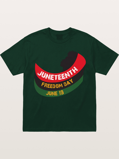 Juneteenth Freedom Day Silhouette Gildan T-shirt