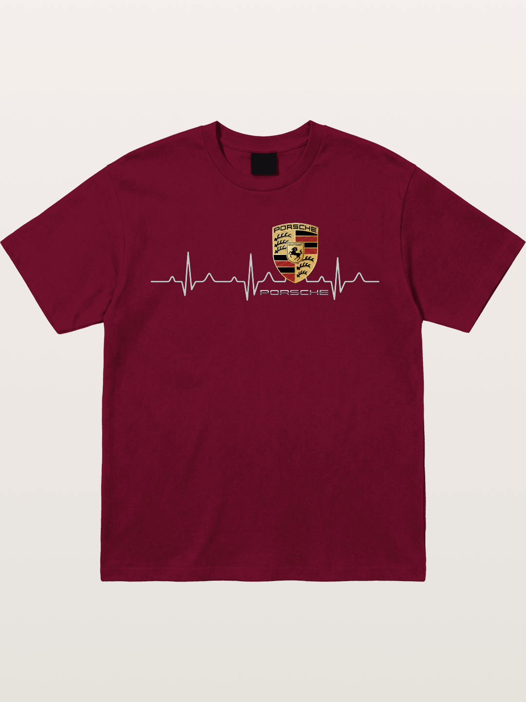 Porsche Heartbeat ECG Line Design Gildan T-shirt