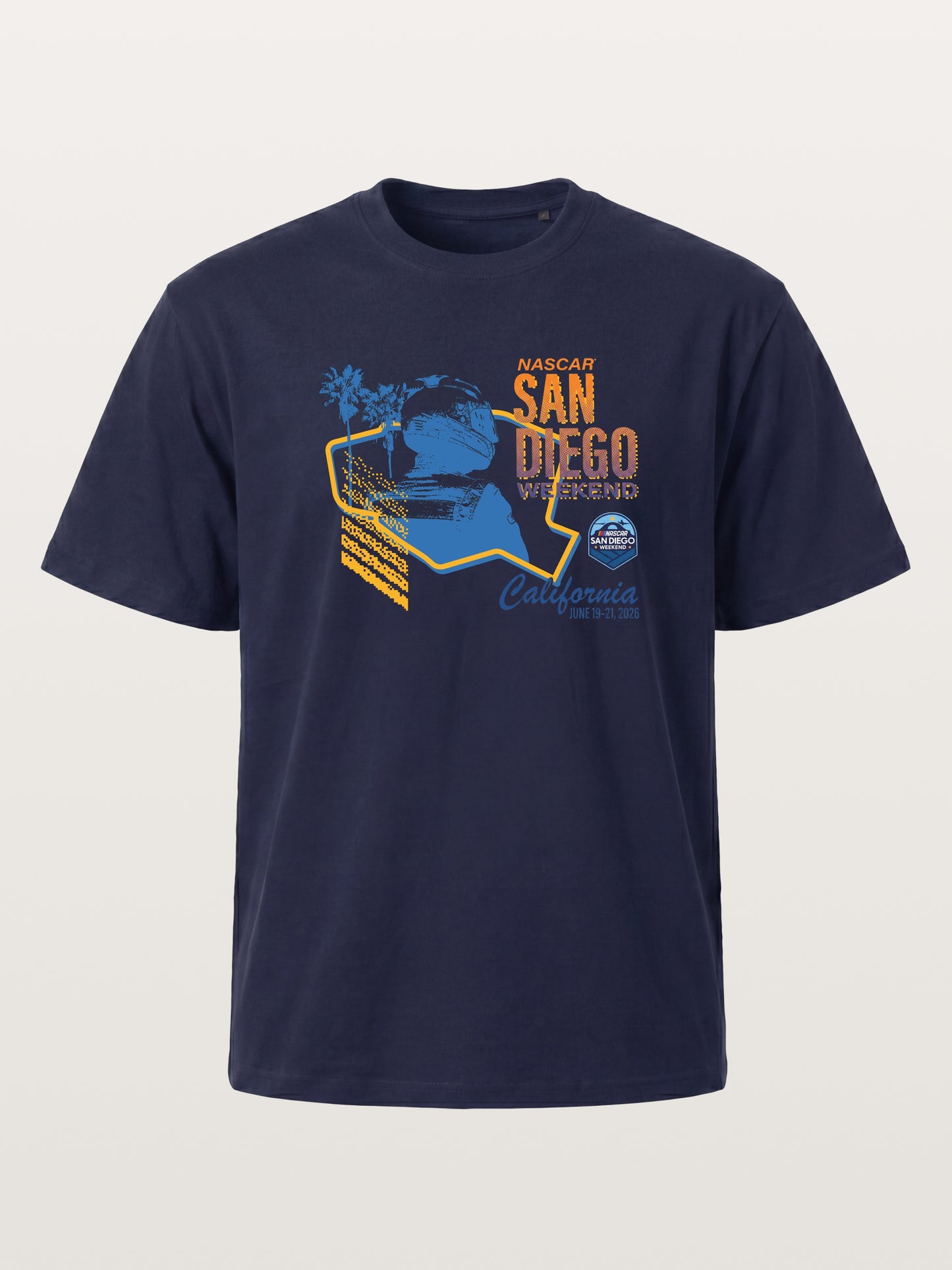 San Diego NASCAR Helmet Silhouette Gildan T-shirt
