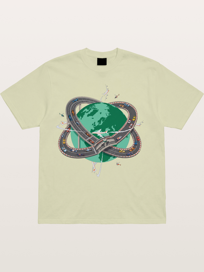 Earth Ring Road Racing Cotton T-shirt