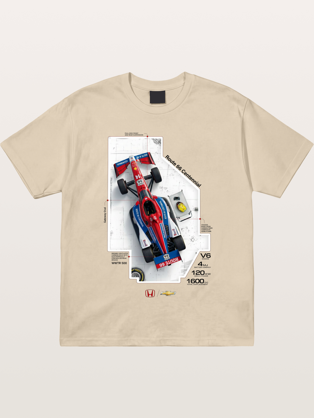 Blueprint Route66 IndyCar Card Gildan T-shirt